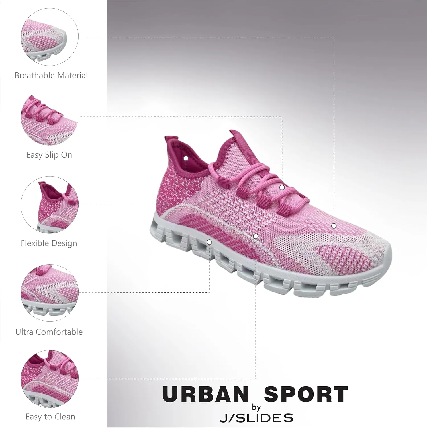 Urban Sport Cooper Women’s Athleisure Sneaker | Lightweight Casual Walking Shoes for Women | All-Day Comfort Sneakers