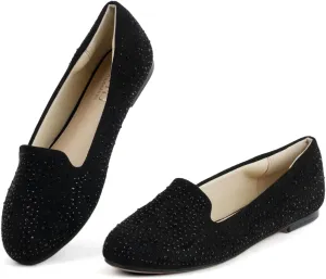 USSHOE Flats Shoes for Women Slip on Round Toe Comfortable Women's Flats Ballet Flats Shoes Loafers