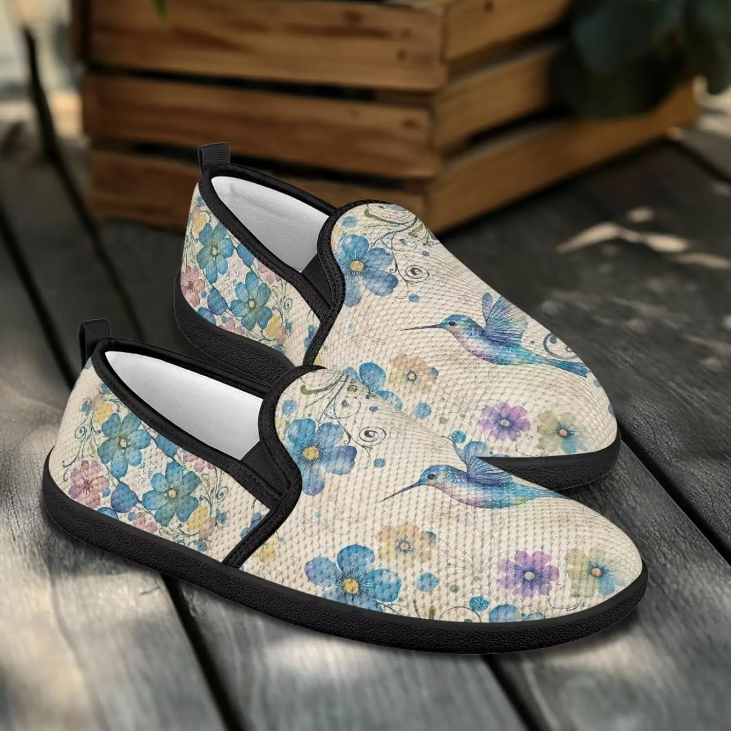 Walking Shoes for Women Slip On Comfy Stretch Mesh Flats Zero Drop Trendy Casual Sneakers Light - Weight Fitness Gym Workout Size 5.5-10.5