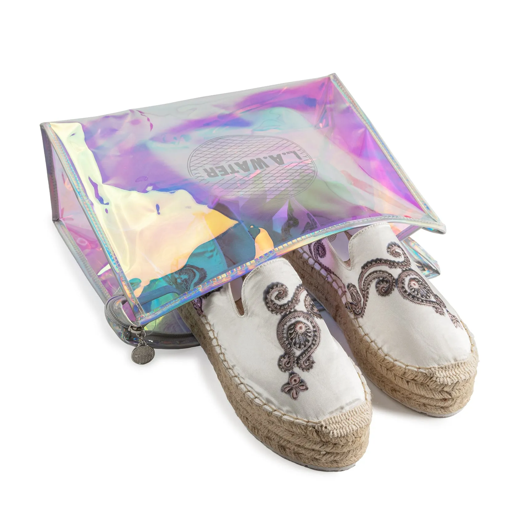 WHITE PAISLEY ESPADRILLAS