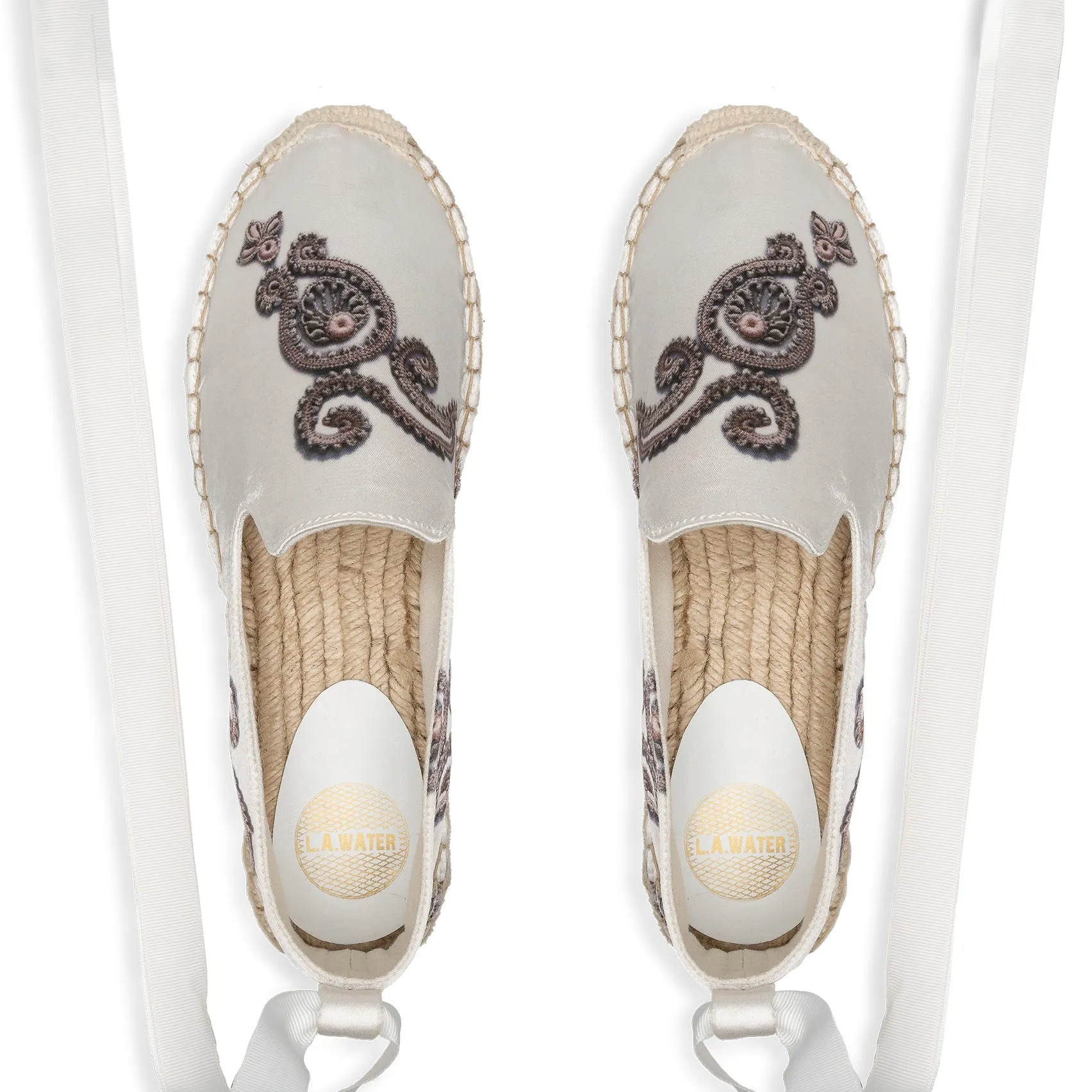 WHITE PAISLEY ESPADRILLAS