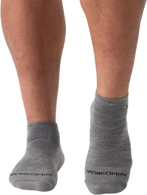 Wide Open No Show Men's Merino Wool Socks - Everyday Wide Ankle Socks for Wide Feet