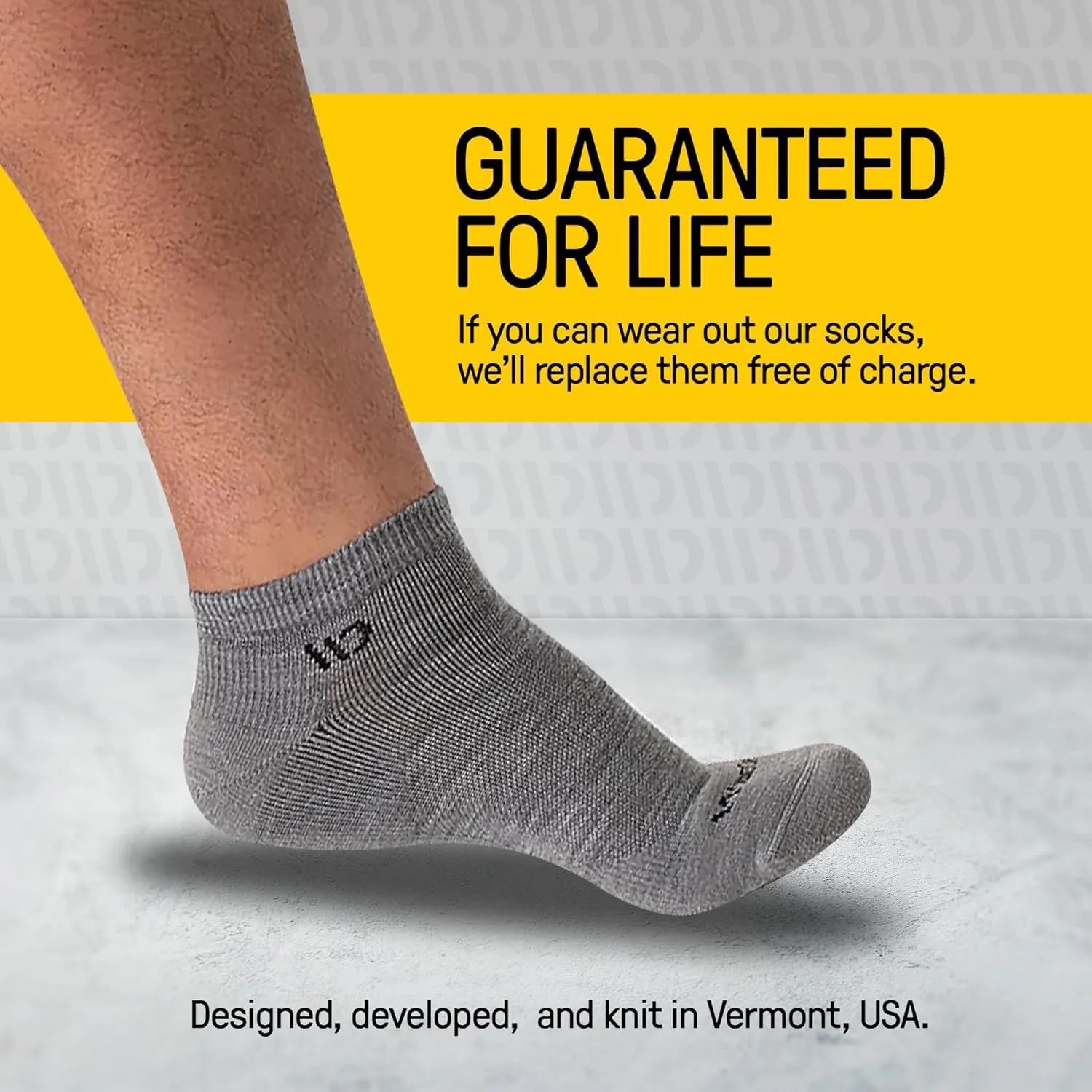 Wide Open No Show Men's Merino Wool Socks - Everyday Wide Ankle Socks for Wide Feet