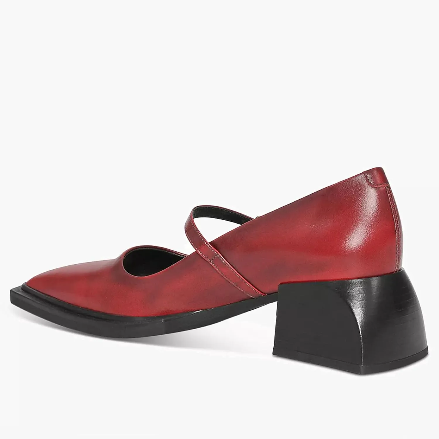 Wide Welt Mary Jane Pumps for Women Pointed Toe Buckle Strap Mary Janes Chunky Heeled Flats Comfort Casual Block Heel Shoes
