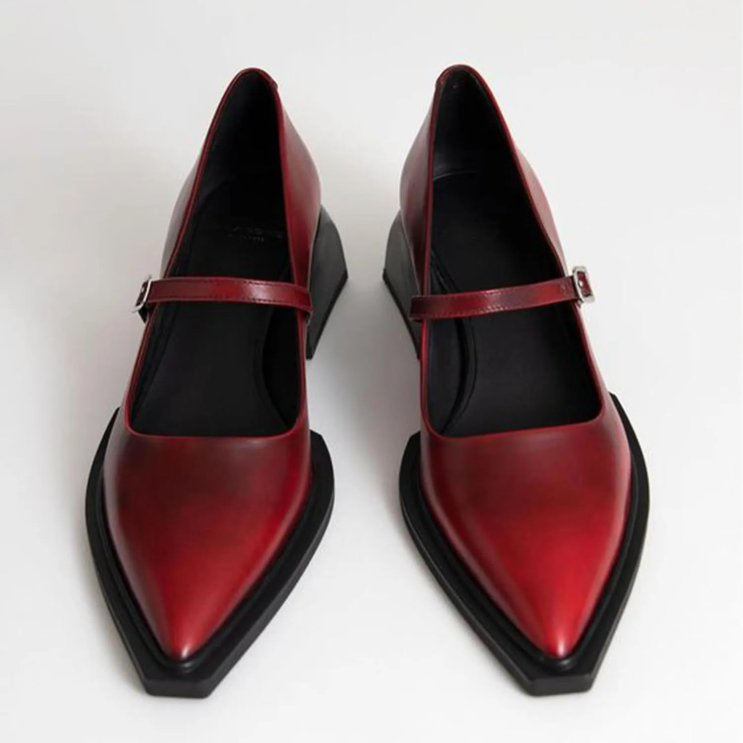 Wide Welt Mary Jane Pumps for Women Pointed Toe Buckle Strap Mary Janes Chunky Heeled Flats Comfort Casual Block Heel Shoes