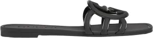 Women Flat Sandals Dressy Comfortable Slide PVC Sandals Fashion Square Open Toe Slip On Beach Jelly Sandals for Summer