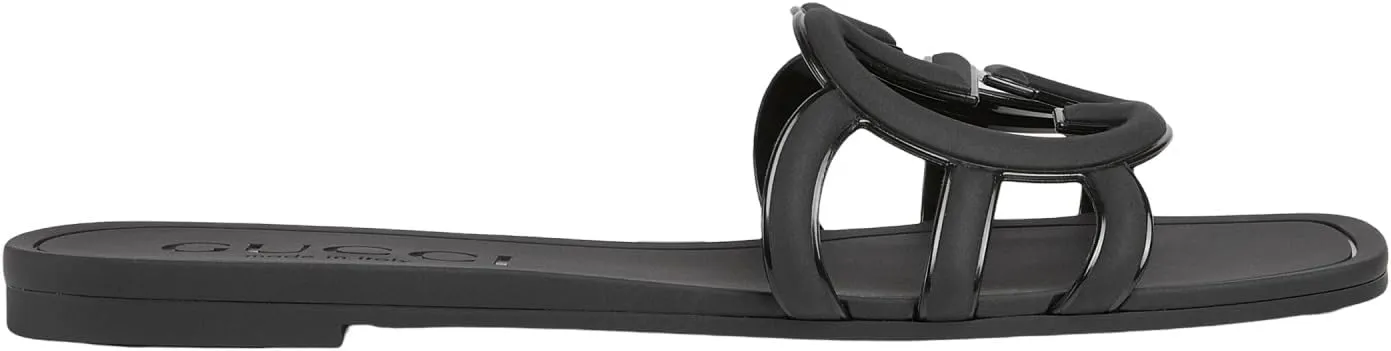Women Flat Sandals Dressy Comfortable Slide PVC Sandals Fashion Square Open Toe Slip On Beach Jelly Sandals for Summer