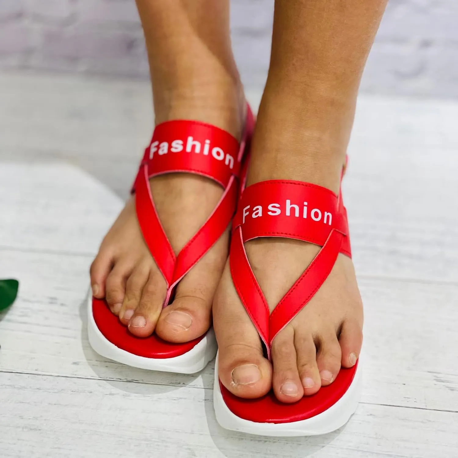 Women Platform Sandal Adjustable Buckle Ankle Strap Clip Toe Sandal Summer Open Toe Non Slip Flip Flops For Beach