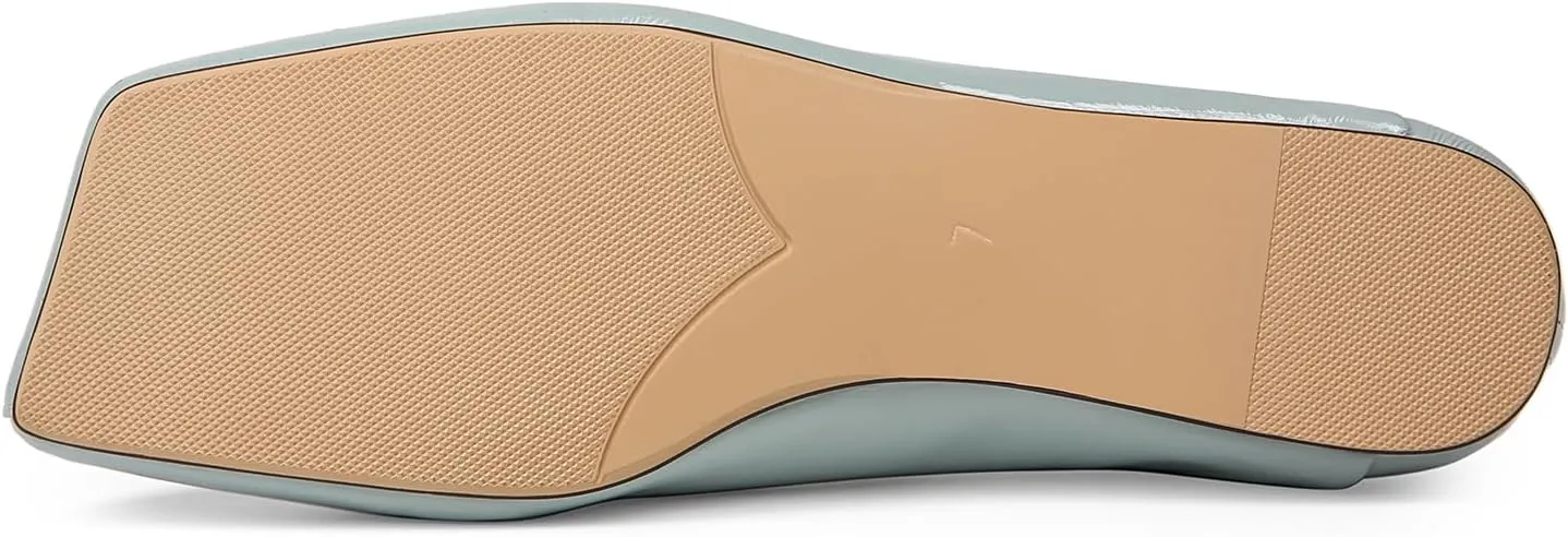 Women's Ballet Flats Closed Square Toe Slip On Flats Comfortable Dressy Casual Work Office Shoes