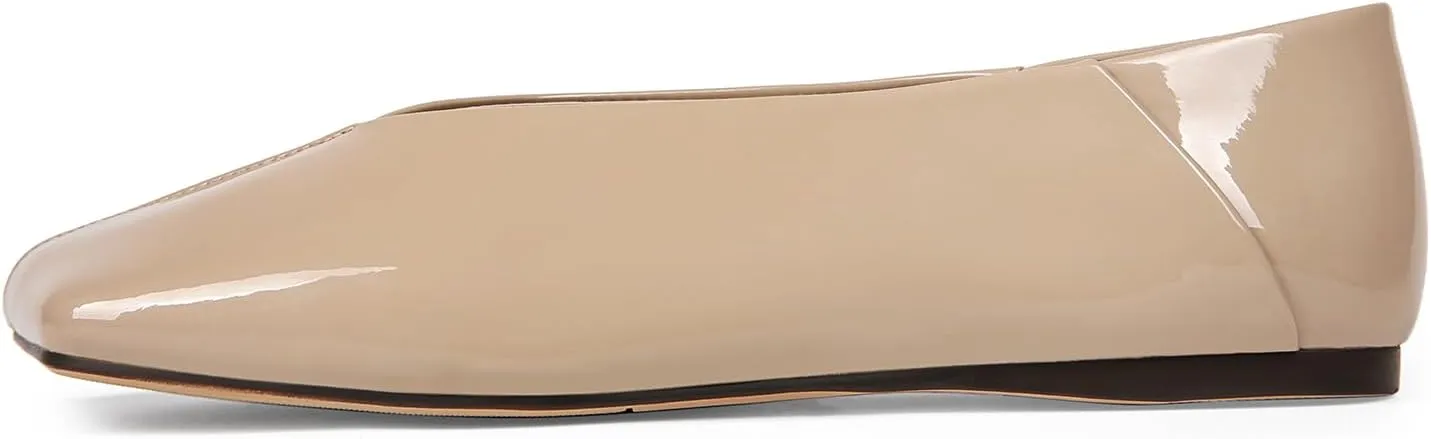Women's Ballet Flats Closed Square Toe Slip On Flats Comfortable Dressy Casual Work Office Shoes