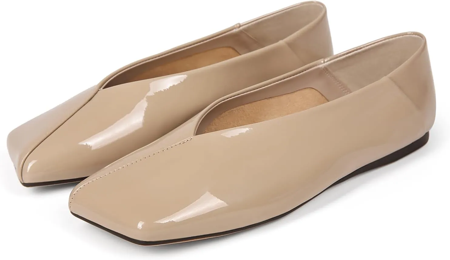 Women's Ballet Flats Closed Square Toe Slip On Flats Comfortable Dressy Casual Work Office Shoes