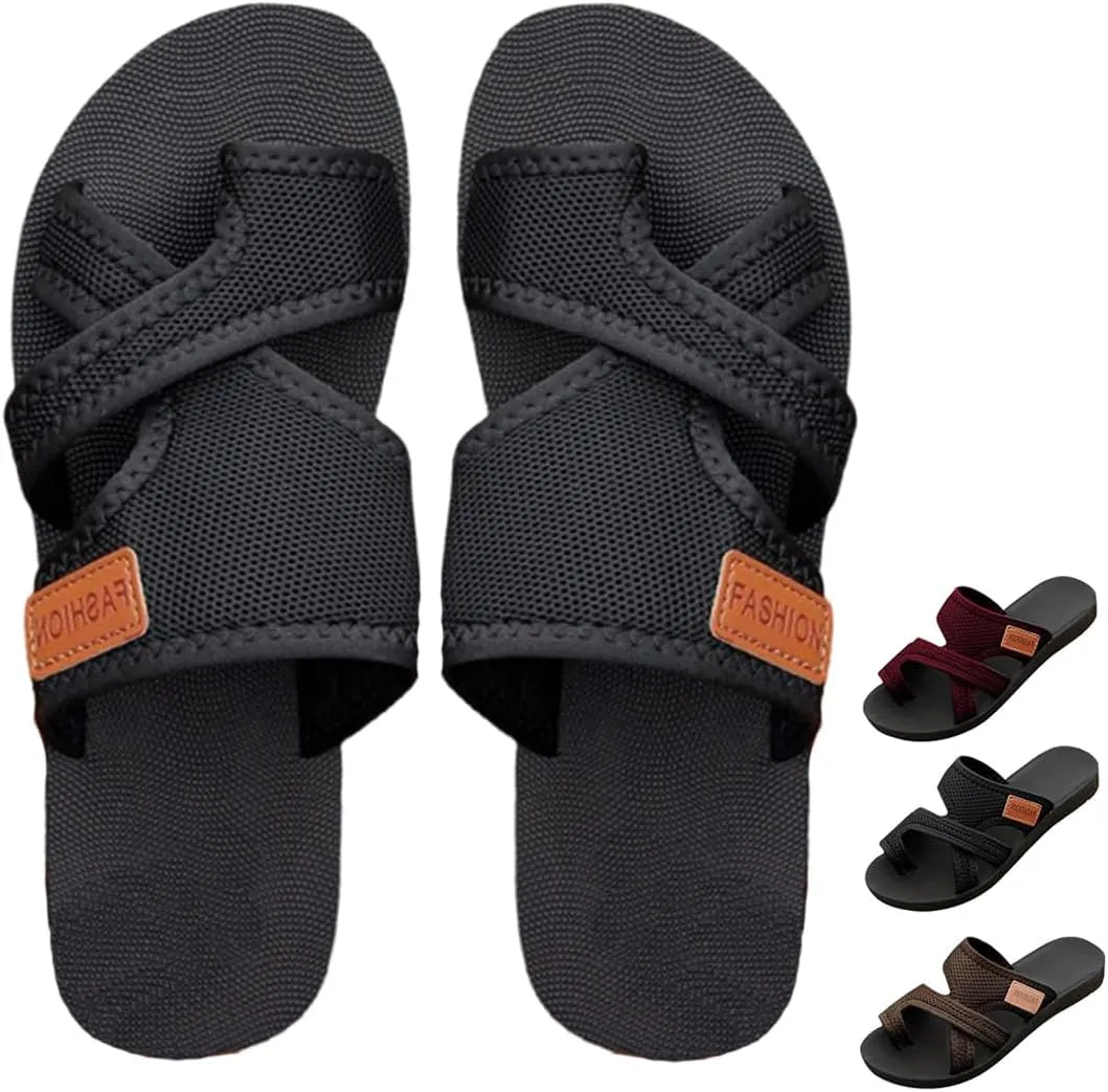 Women's Breathable Mesh Sandals Orthotic Sandals 2025 Summer Hollow Mesh Flip Flops For Women Mesh Flats Beach Sandals Mules