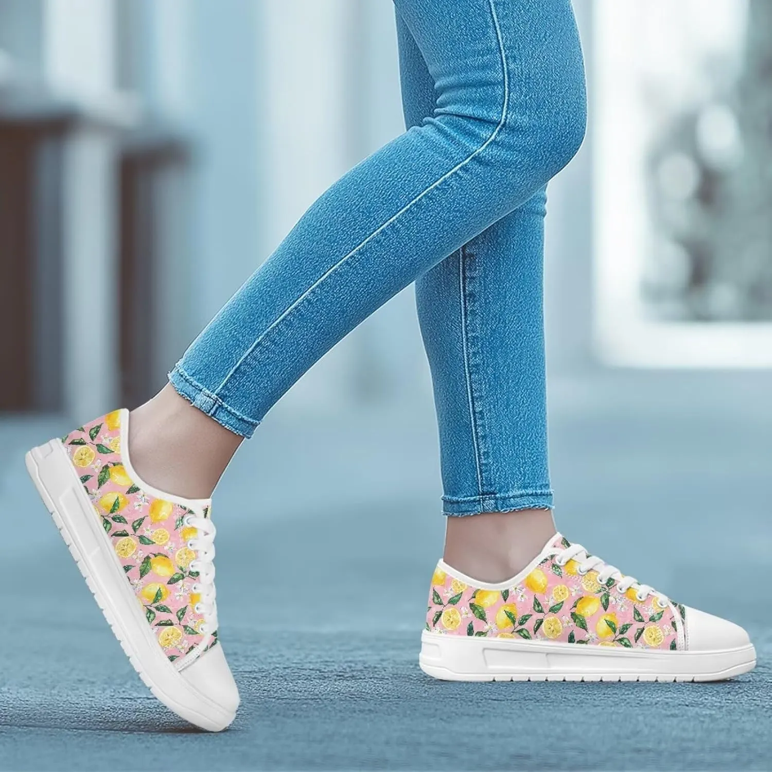 Womens Canvas Sneakers Lightweight Lace Up Fashion Comfortable Canvas Shoes Low Top Slip On Casual Tennis Walking Footwear