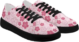 Women's Canvas Sneakers Mesh Lace Up Low Top Sneakers Lightweight Breathable Canvas Tennis Shoes Ladies Running Shoes