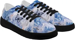 Women’s Canvas Sneakers Orthotic Walking Shoes with Memory Foam Non-Slip Canvas Shoes for Hiking Walking Running