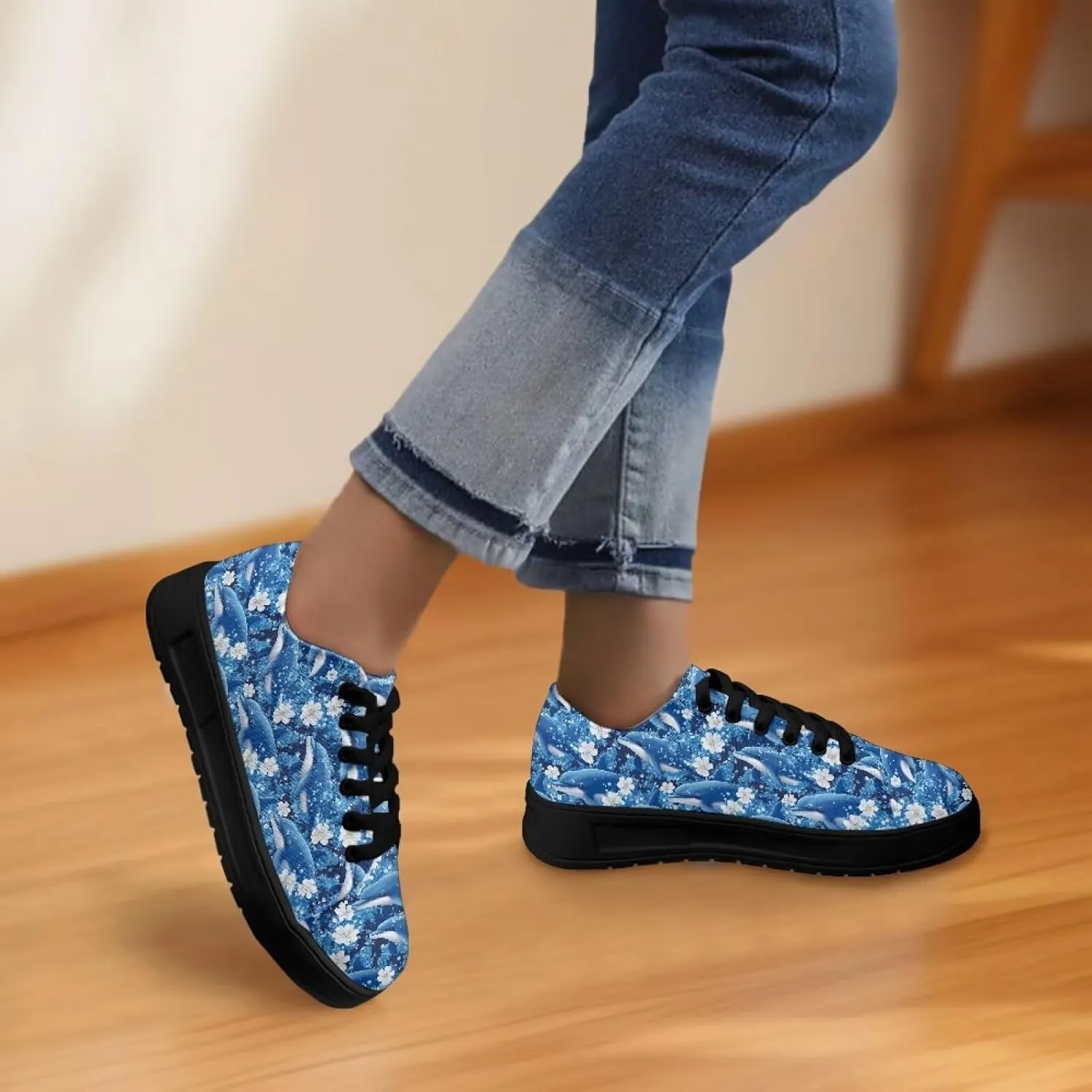Women’s Canvas Sneakers Orthotic Walking Shoes with Memory Foam Non-Slip Canvas Shoes for Hiking Walking Running