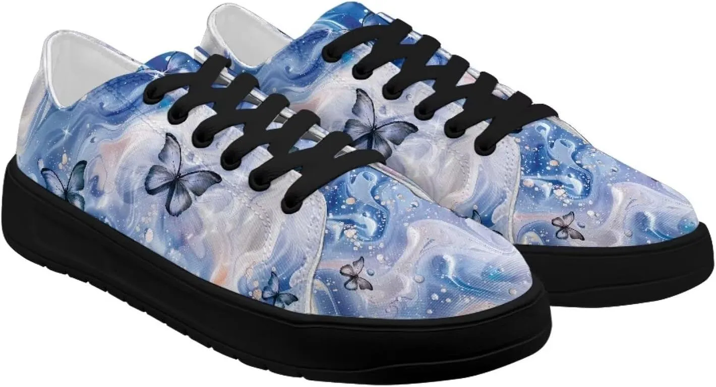 Women’s Canvas Sneakers Orthotic Walking Shoes with Memory Foam Non-Slip Canvas Shoes for Hiking Walking Running