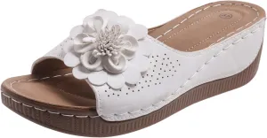 Womens Comfort Sandals Orthopedic Arch Support Non Slip Wedges Shoes Summer Open Toe Wide Width Breathable Slipper