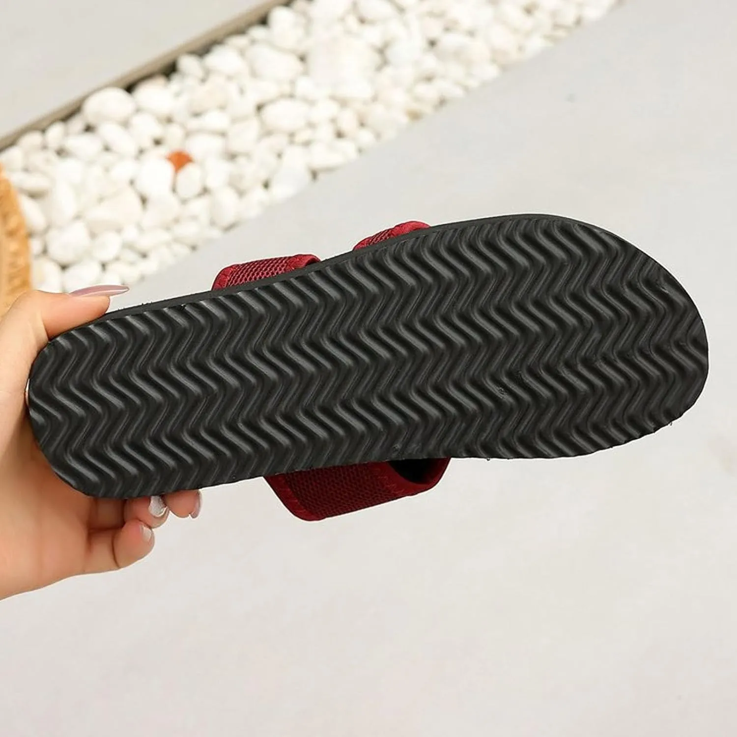 Women's Comfortable Breathable Mesh Flip Flops, Hollow Mesh Slide Sandals, Breathable Flat Beach Slippers for Women Men