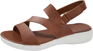 Womens Comfortable Walking Sandals Fashion Sport Slingback Ankle Strap Flats Lightweight Summer Outdoor Hiking Shoes