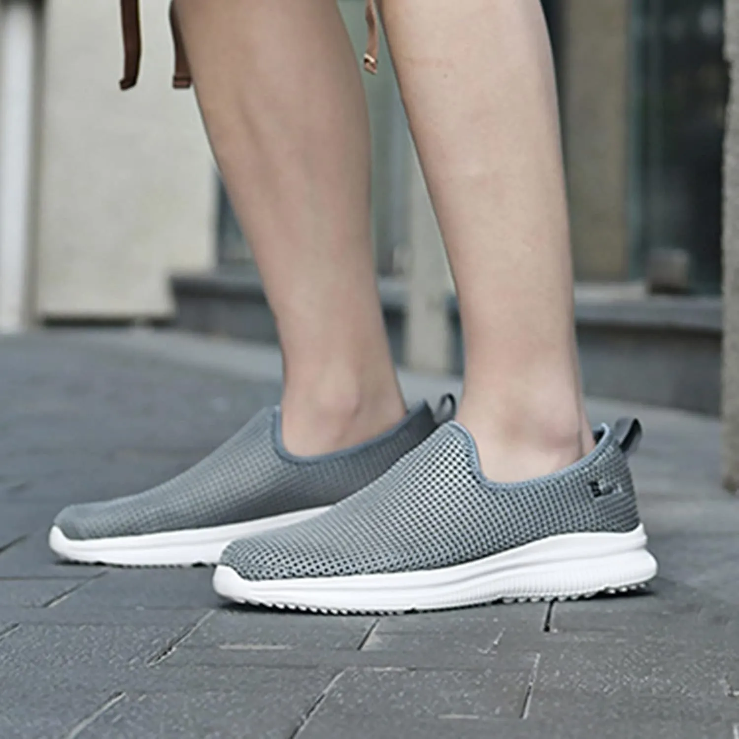 Women's Fashion Sneaker Mesh Slip On Black Non Slip Shoes for Women Comfortable Trail Running Shoes Women Loafer Slides White Women Sneakers