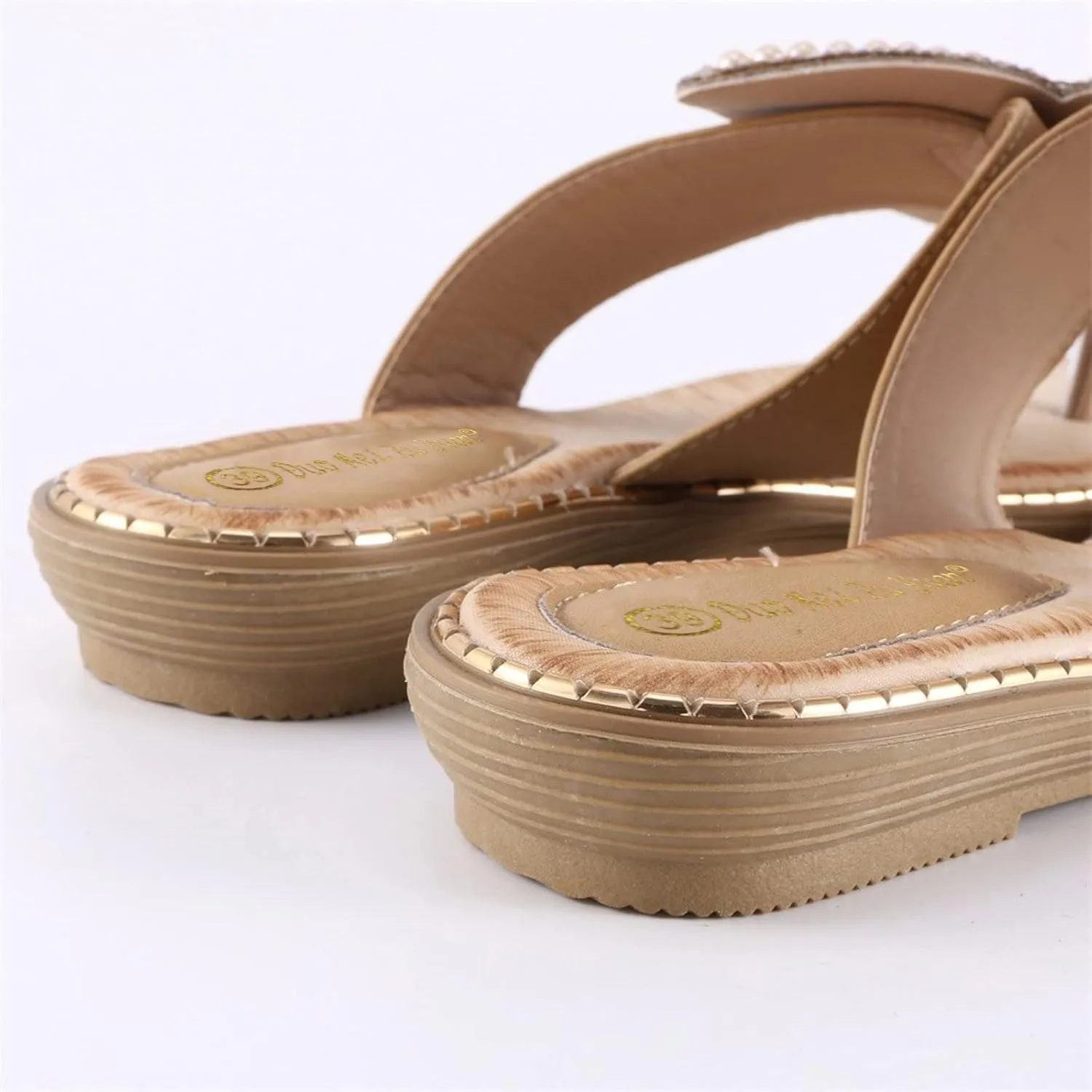 Women's Flip Flops Butterfly Pearl Sequins Clip Toe Sandal Bohemia Summer T-Strap Dress Shoes Slingback Flats
