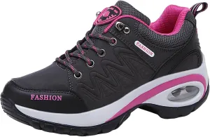 Womens Hiking Boots Orthopedic Wedge Arch Support Zipper Loafers Cloud Breathable Fahion Running Walking Causal Shoes