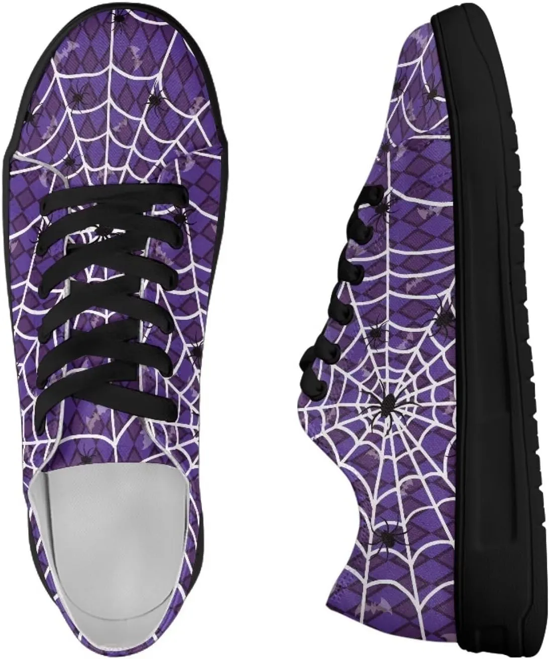 Women's Lace up Low Top Canvas Shoes Low Top Sneakers Fashion Casual Sneakers with Arch Support Comfy Flats 5.5-13.5