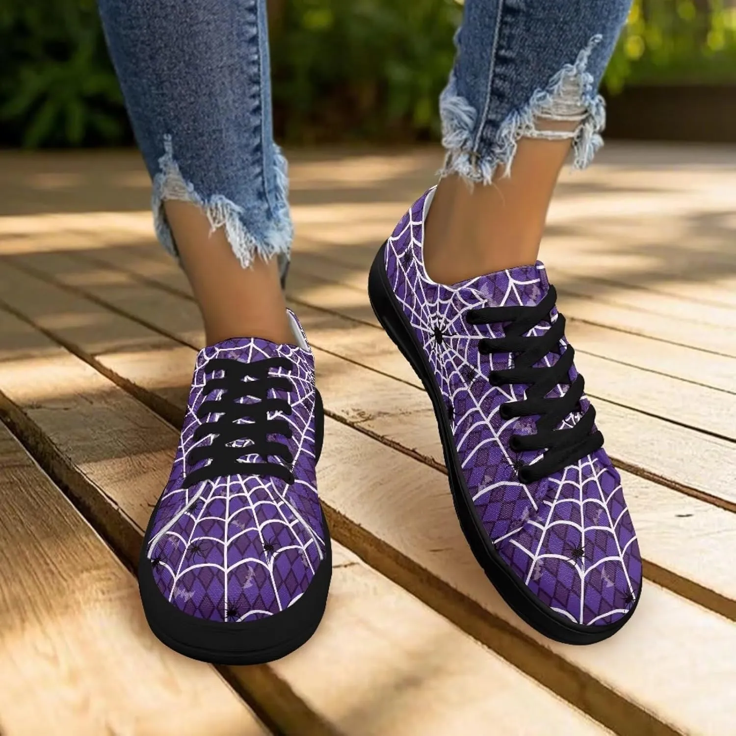 Women's Lace up Low Top Canvas Shoes Low Top Sneakers Fashion Casual Sneakers with Arch Support Comfy Flats 5.5-13.5