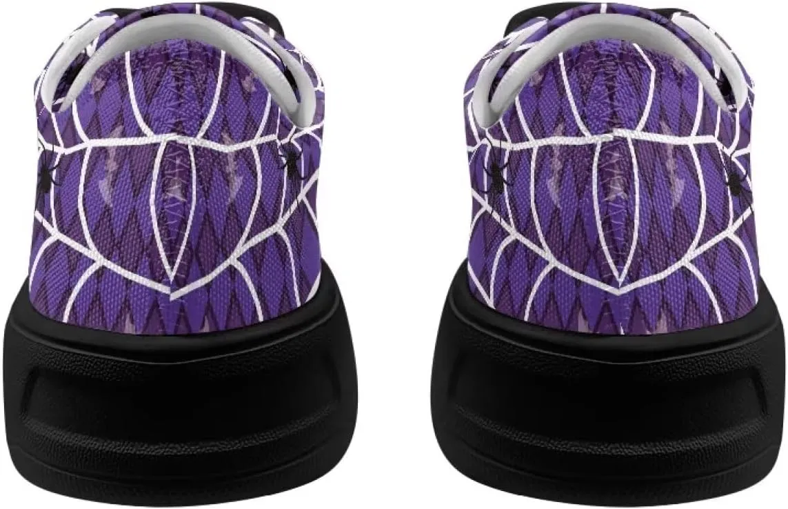 Women's Lace up Low Top Canvas Shoes Low Top Sneakers Fashion Casual Sneakers with Arch Support Comfy Flats 5.5-13.5