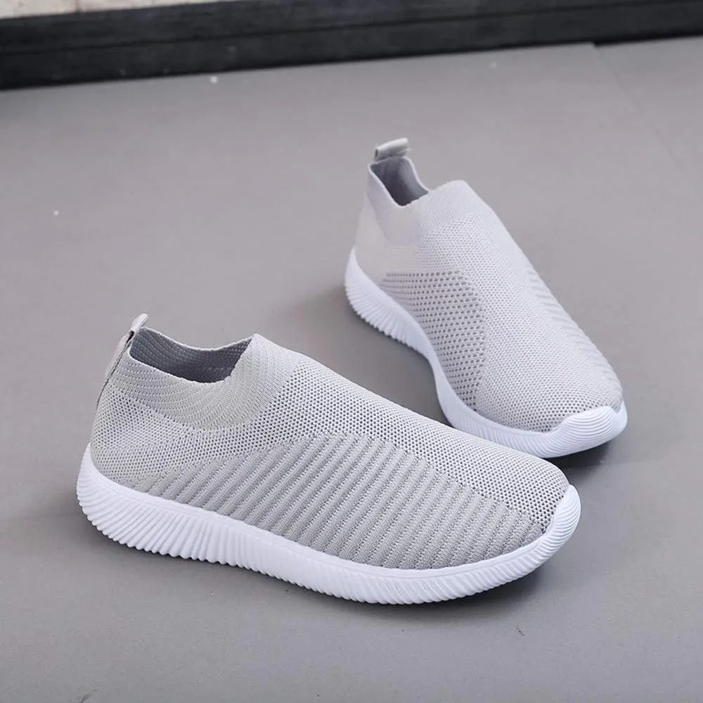 Womens Ladies Walking Running Shoes Slip On Lightweight Tennis Shoes Womens Casual Women's Casual Shoes Men's Fashion Sneakers Black Tennis Shoe Trainers Shoe