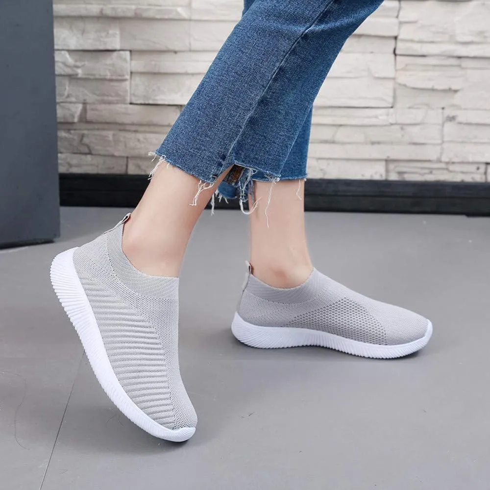 Womens Ladies Walking Running Shoes Slip On Lightweight Tennis Shoes Womens Casual Women's Casual Shoes Men's Fashion Sneakers Black Tennis Shoe Trainers Shoe