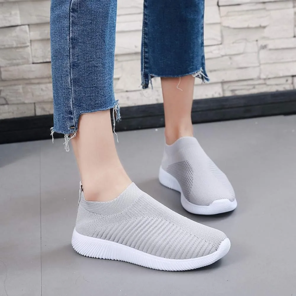 Womens Ladies Walking Running Shoes Slip On Lightweight Tennis Shoes Womens Casual Women's Casual Shoes Men's Fashion Sneakers Black Tennis Shoe Trainers Shoe