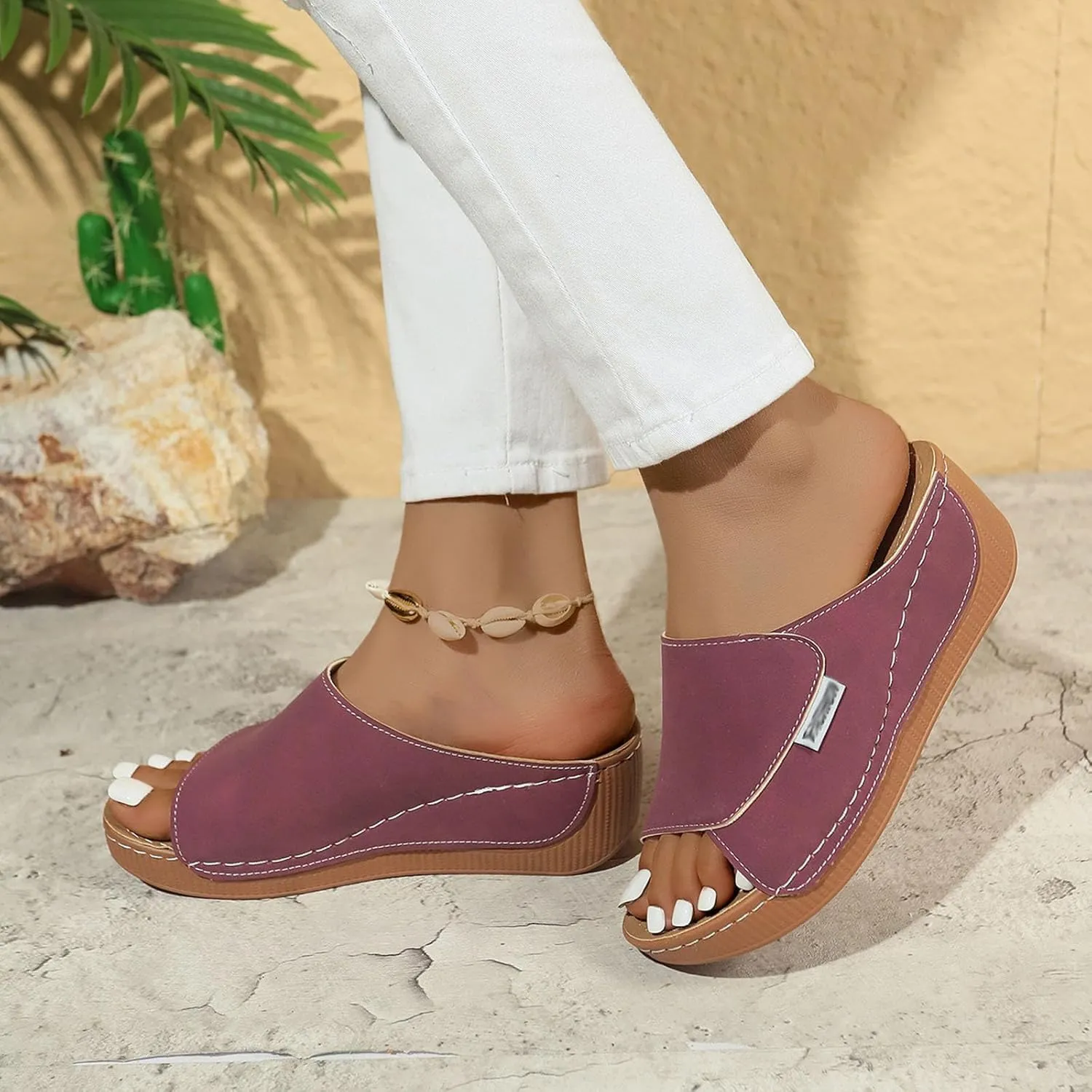 Women’s Orthopedic Platform Sandals, Breathable Arch Support Slides for Summer (All-Day Walking & Casual Wear)