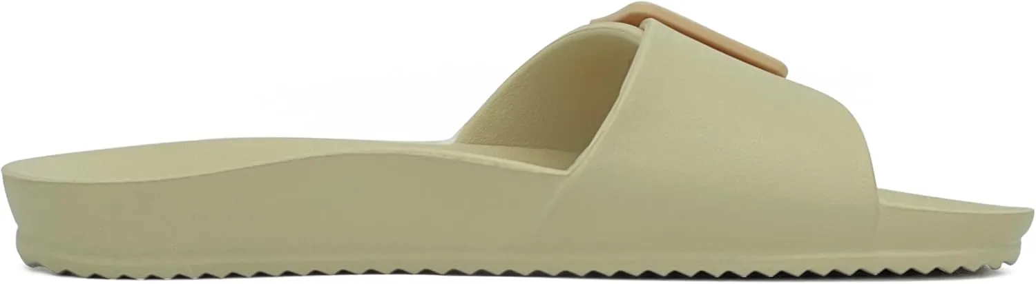 Womens Platform Sandals Arch Support Lightweight Comfy Foam EVA Open Toe Slides Adjustable Buckle Beach Sandals