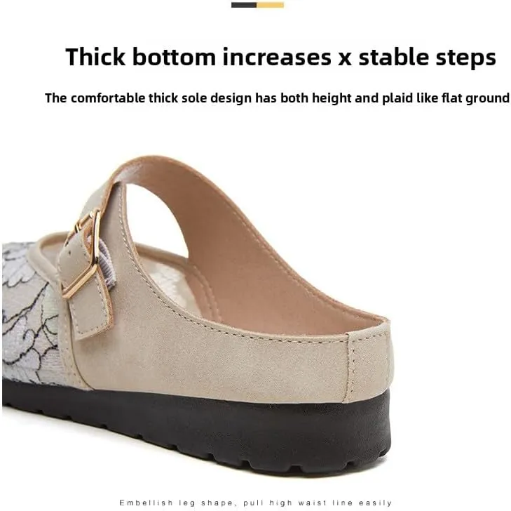 Women's shoes soft soles are not tired of feet, cross-border half-tray wholesale in summer, breathable sandals, women's outer wear bag head sandals