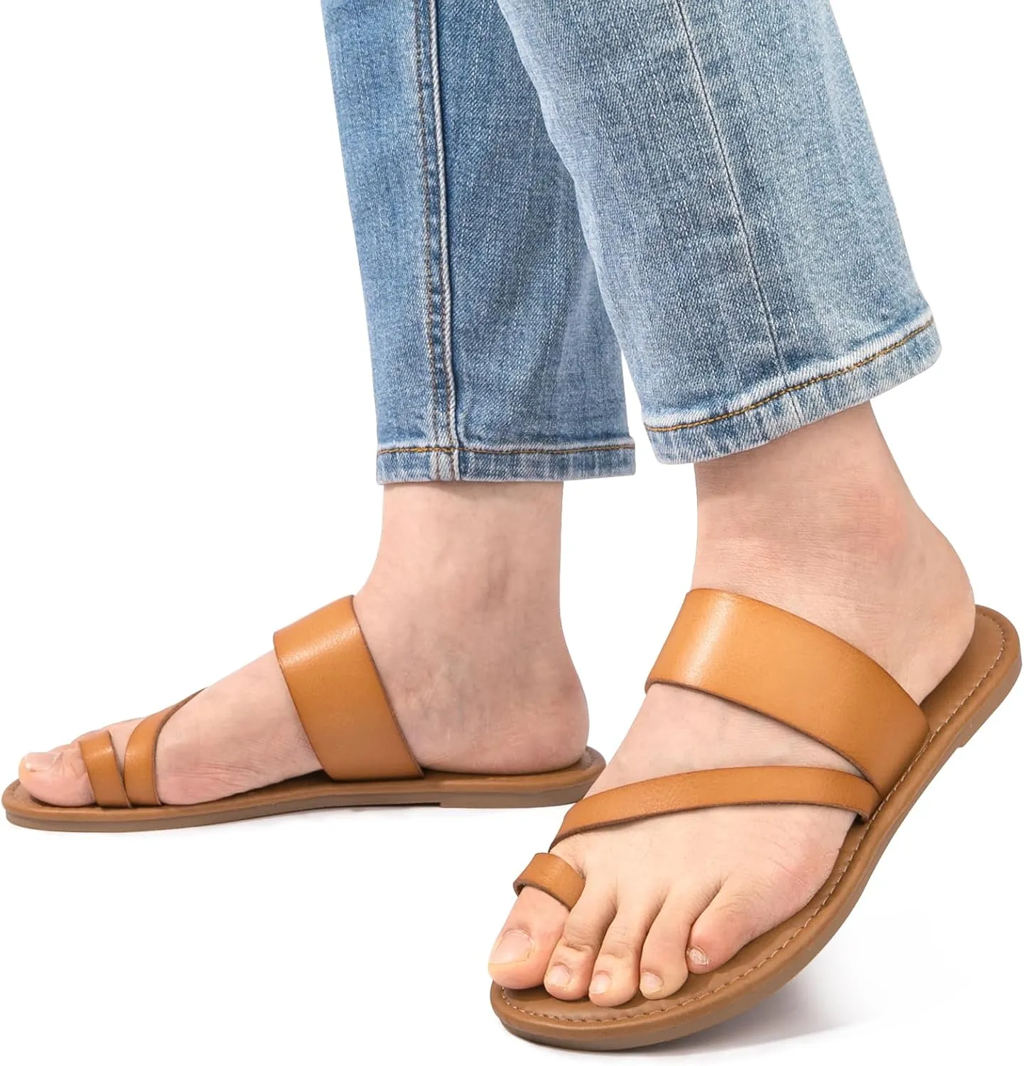Women's Slide Sandals Slip On Flat Flip Flop Thong Casual Summer