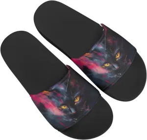 Women's Slides | Women's Slip On Sandals | Dog Print | Comfortable & LightWeight | Summer House Shoes | Beach Indoor Outdoor Hotel Gym