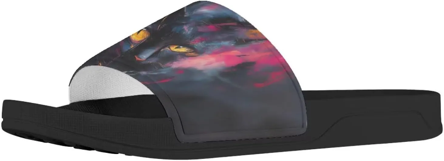 Women's Slides | Women's Slip On Sandals | Dog Print | Comfortable & LightWeight | Summer House Shoes | Beach Indoor Outdoor Hotel Gym