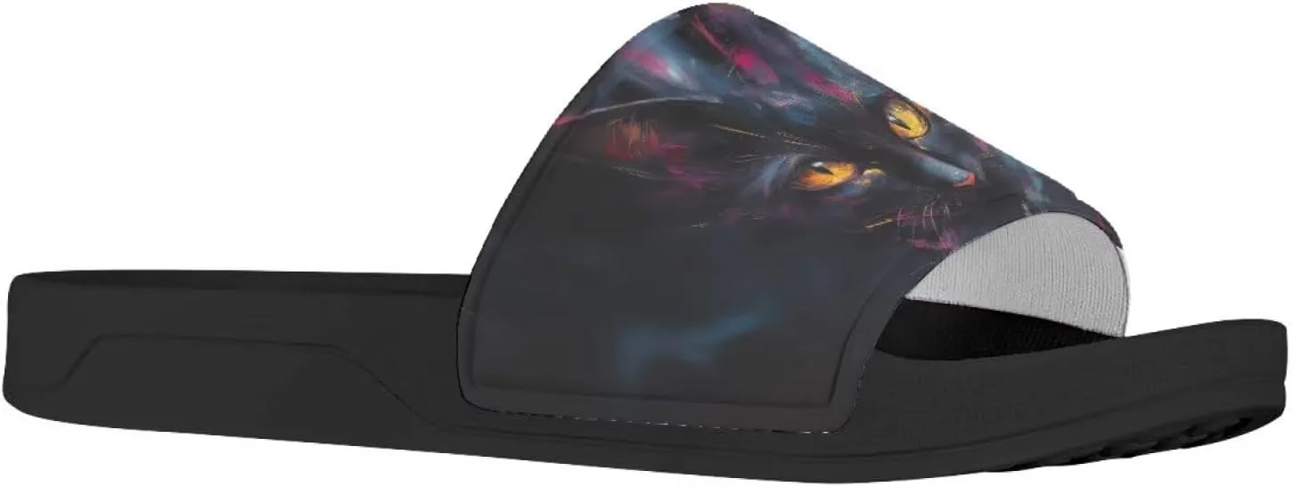 Women's Slides | Women's Slip On Sandals | Dog Print | Comfortable & LightWeight | Summer House Shoes | Beach Indoor Outdoor Hotel Gym