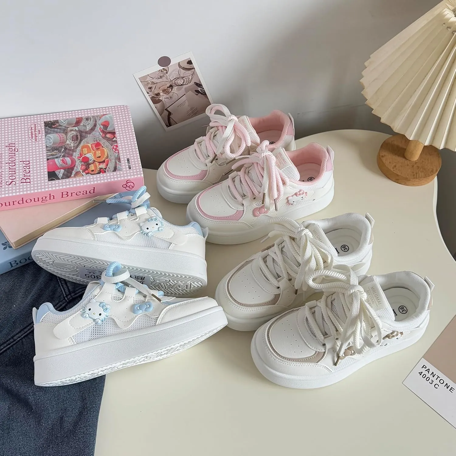 Women's Spring Summer Casual Sneakers Y2K Lightweight Platform Cute Shoes for Walking, with Cushioned Insoles