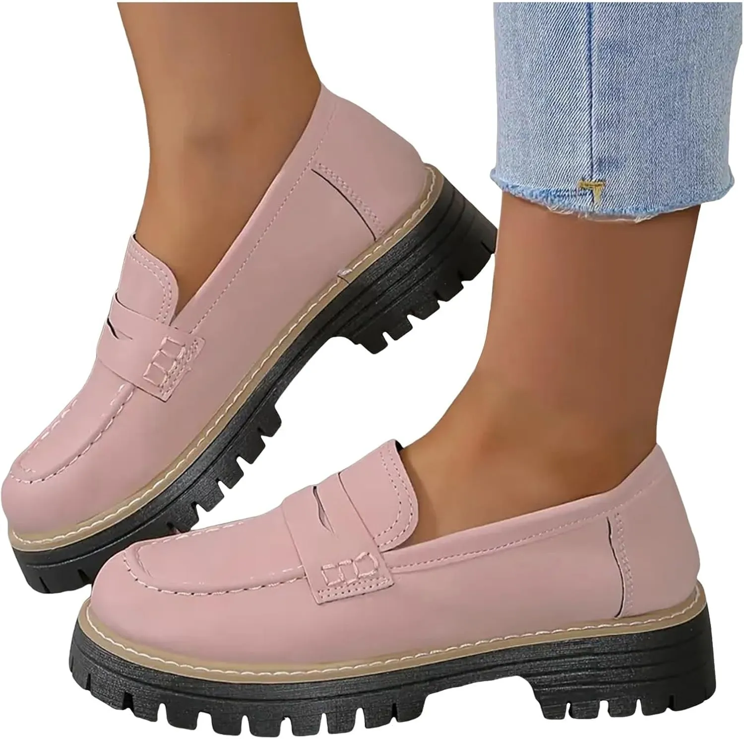 Women's Suede Penny Loafer Comfort Driving Moccasins Casual Slip-Ons Loafer Flats Business Work Shoes