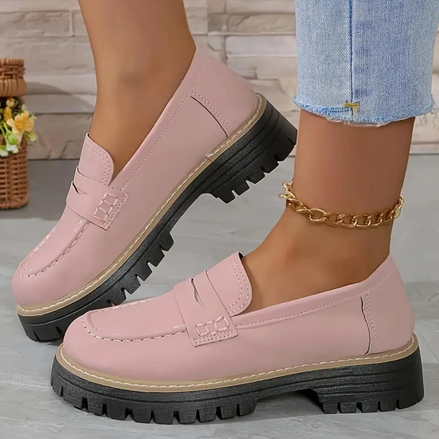 Women's Suede Penny Loafer Comfort Driving Moccasins Casual Slip-Ons Loafer Flats Business Work Shoes