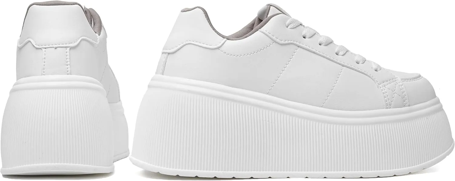 Women's Thick-Soled Fashion Sports Shoes Classic Wedge Casual Lightweight Low-top Walking Shoes