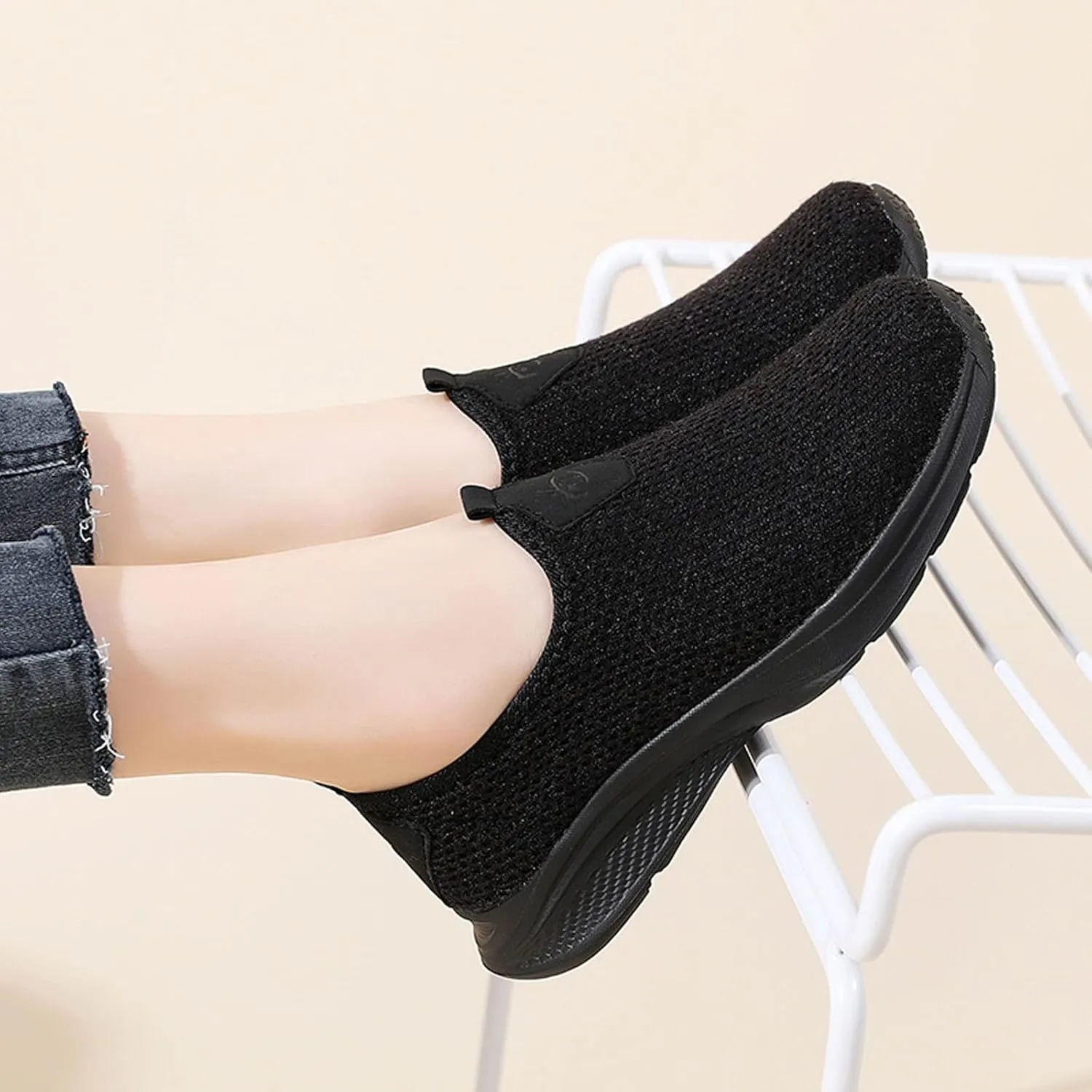 Womens Walking Shoes Sock Casual Ladies Fashion Sneakers Running Shoes for Women Food Service Woman Shoes Casual Brown Sneakers Waterproof Tennis Shoe Casual Loafers