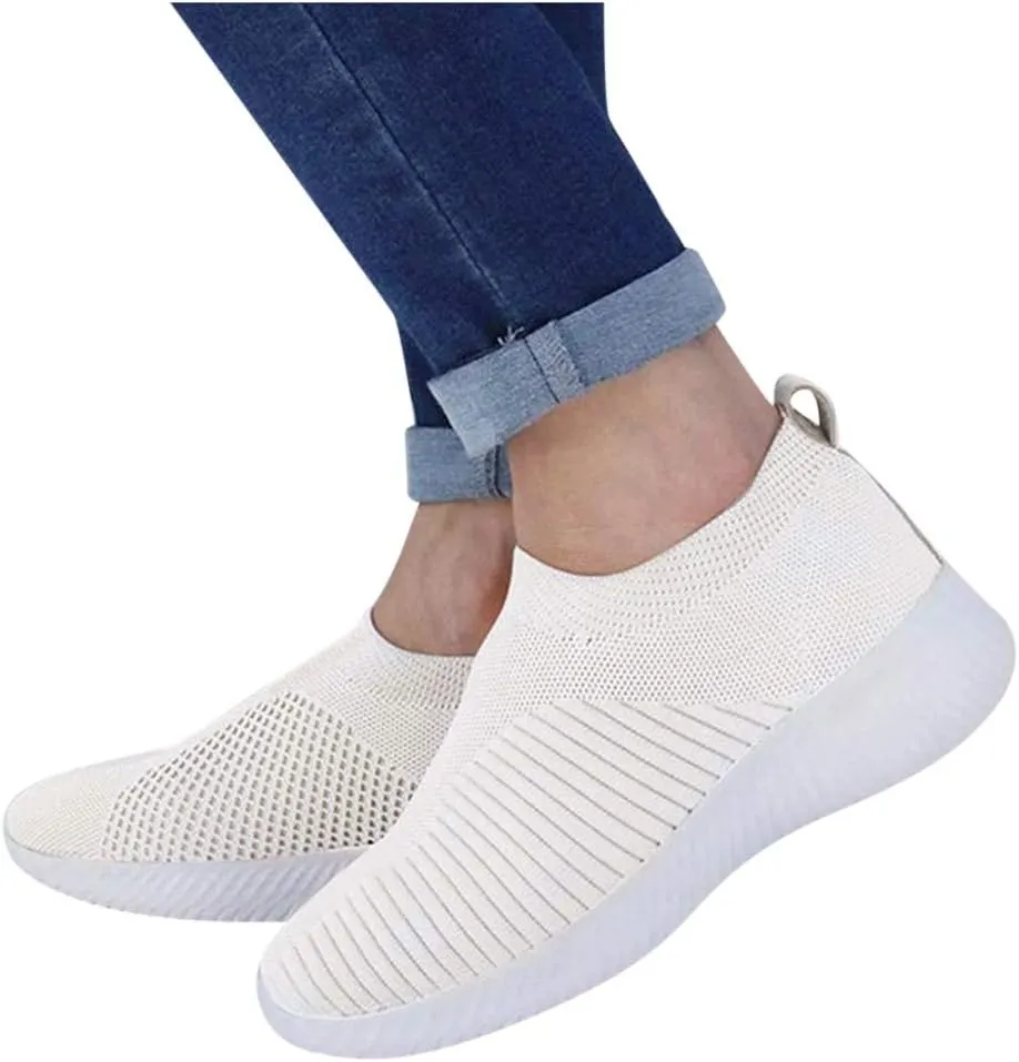 Womens Walking Shoes Sock Casual Ladies Fashion Sneakers Tennis Shoes Womens Casual Women Casual Shoes Walking Sneakers Platform Tennis Shoe Loafers Casual Slip On