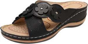Women's Wedges Sandals Fashion Memory Foam Slides Slippers Breathable Open Toe Arch Support Dress Shoes