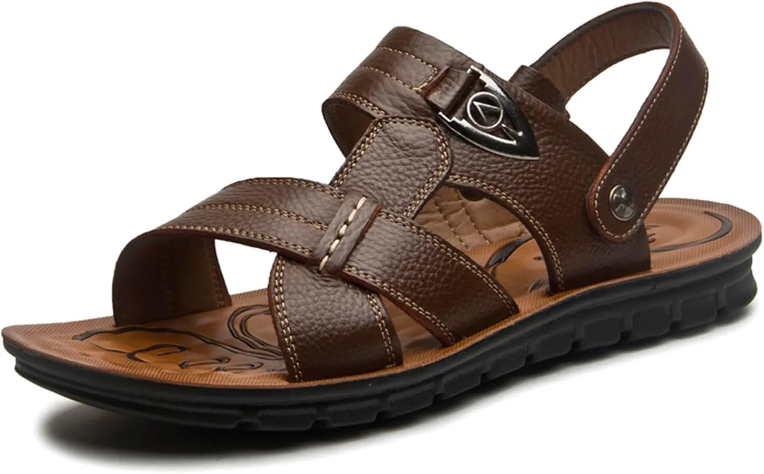 WUIWUIYU Mens' Big Boys' Casual Sandals Open Toe Summer Flats Water Beach Slippers Stream-Treakking Shoes