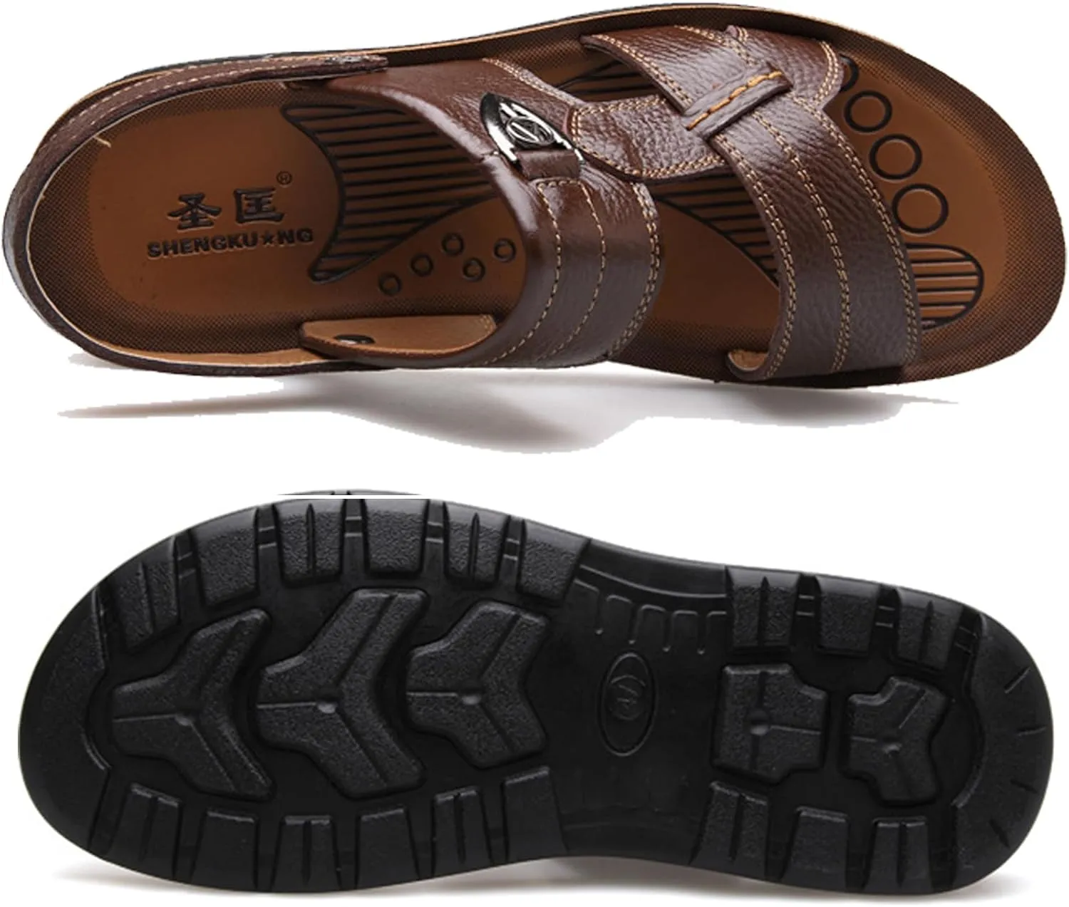 WUIWUIYU Mens' Big Boys' Casual Sandals Open Toe Summer Flats Water Beach Slippers Stream-Treakking Shoes