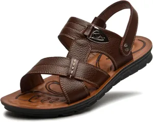 WUIWUIYU Mens' Big Boys' Casual Sandals Open Toe Summer Flats Water Beach Slippers Stream-Treakking Shoes